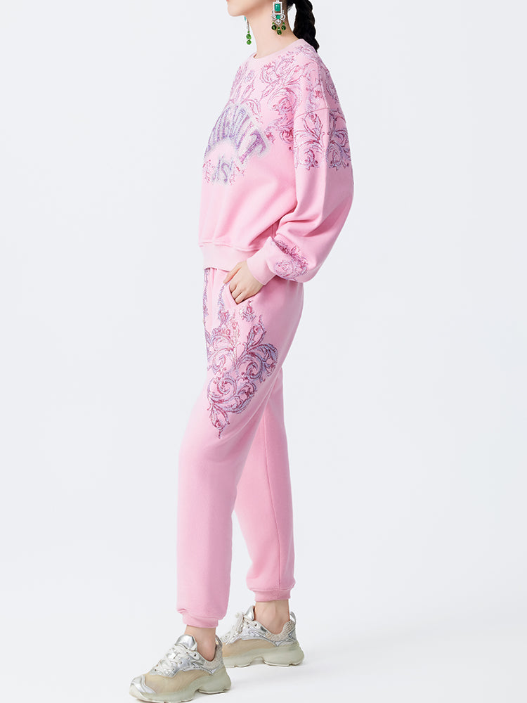 tch luxury graphic rhinestone letter sparkle top pink HighEnd Luxury Streetwear Brand Official Showcase