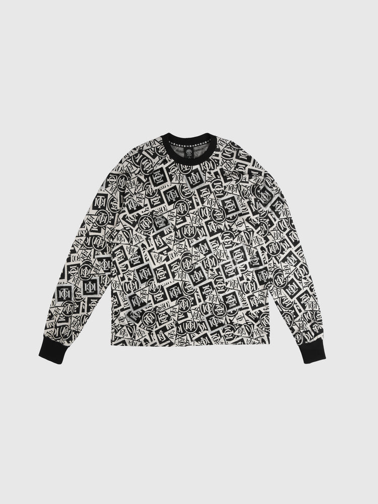 tch men's allover logo print long sleeve top gray HighEnd Luxury Streetwear Brand Official Showcase