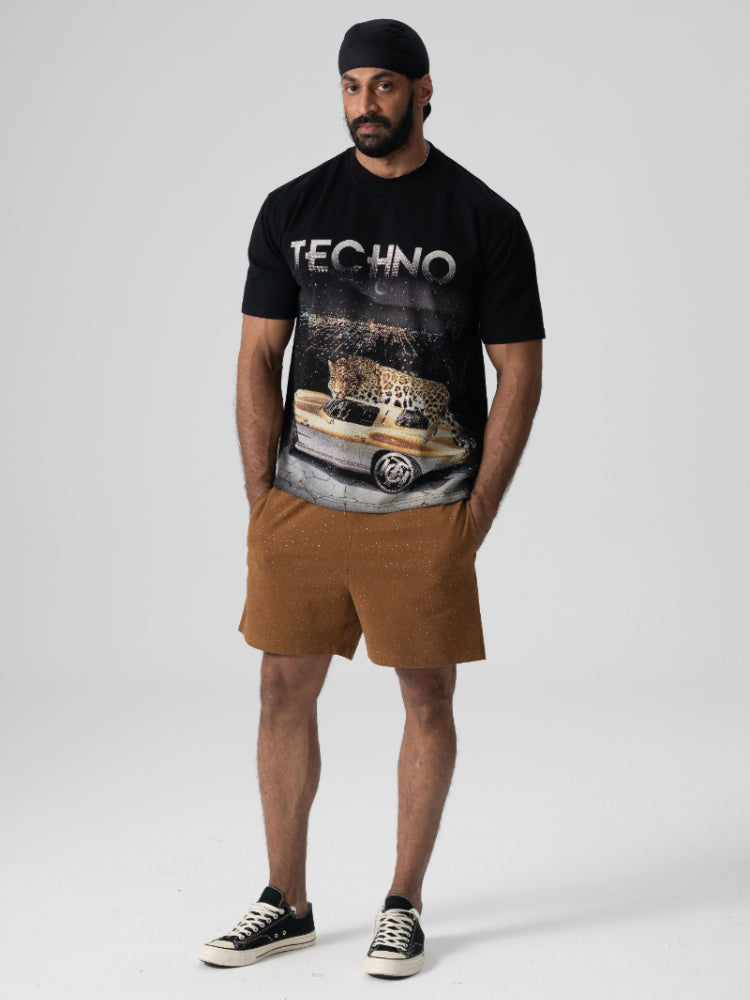 tch men's printed crew neck t-shirt black HighEnd Luxury Streetwear Brand Official Showcase