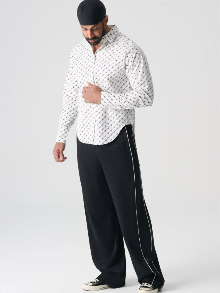 tch men's white slim fit printed shirt white HighEnd Luxury Streetwear Brand Official Showcase