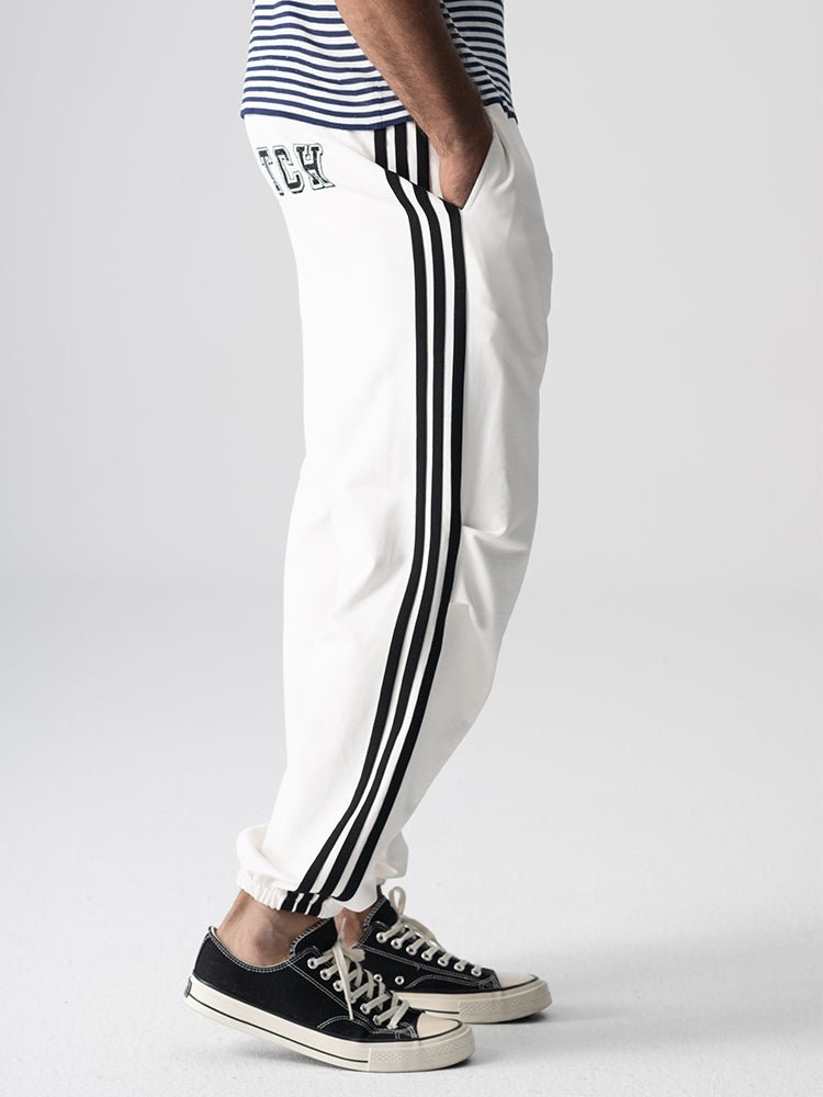 tch men's hand-stitched rhinestones white sweatpants white HighEnd Luxury Streetwear Brand Official Showcase