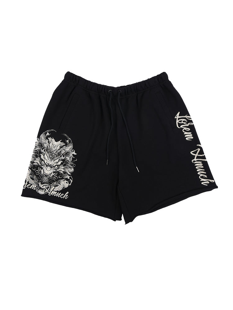 tch mens rhinestone graphic jogging shorts black HighEnd Luxury Streetwear Brand Official Showcase