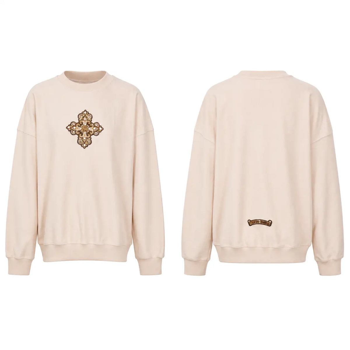 TCH Minimal Cross Embroidery Sweatshirt Luxury Streetwear Brand Official Showcase