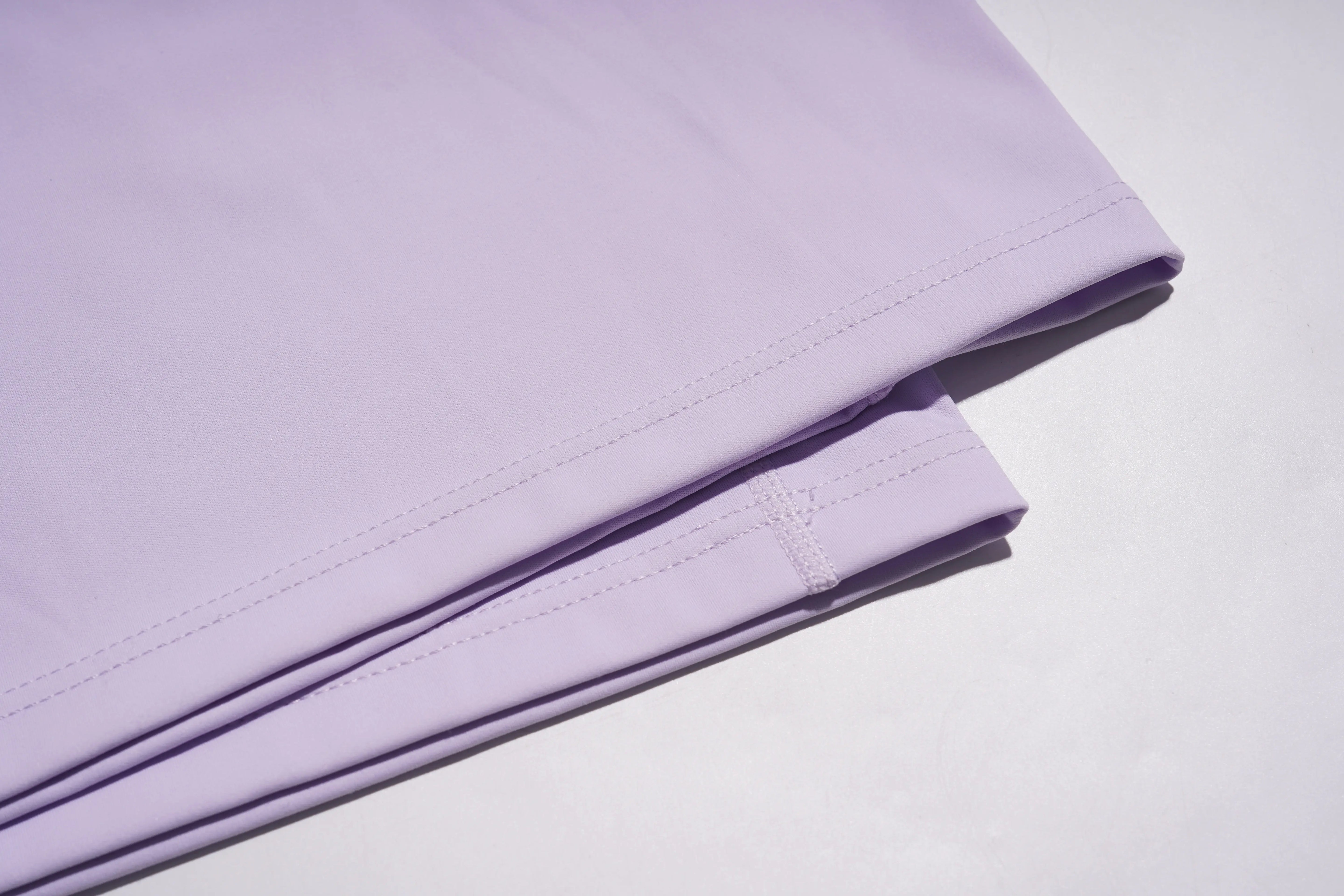 Folded light purple fabric on a white background, TCH Moonlight Rhinestone Wide-Leg Pants