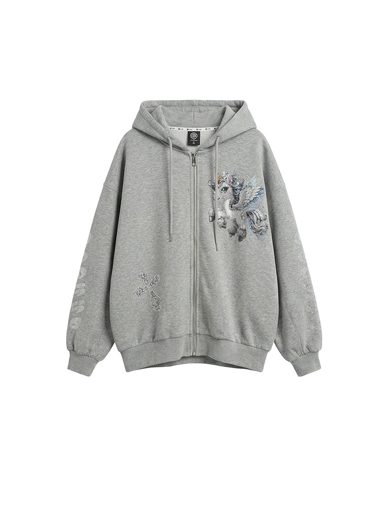 TCH Oversized Rhinestone Hoodie Wings Jacket-5