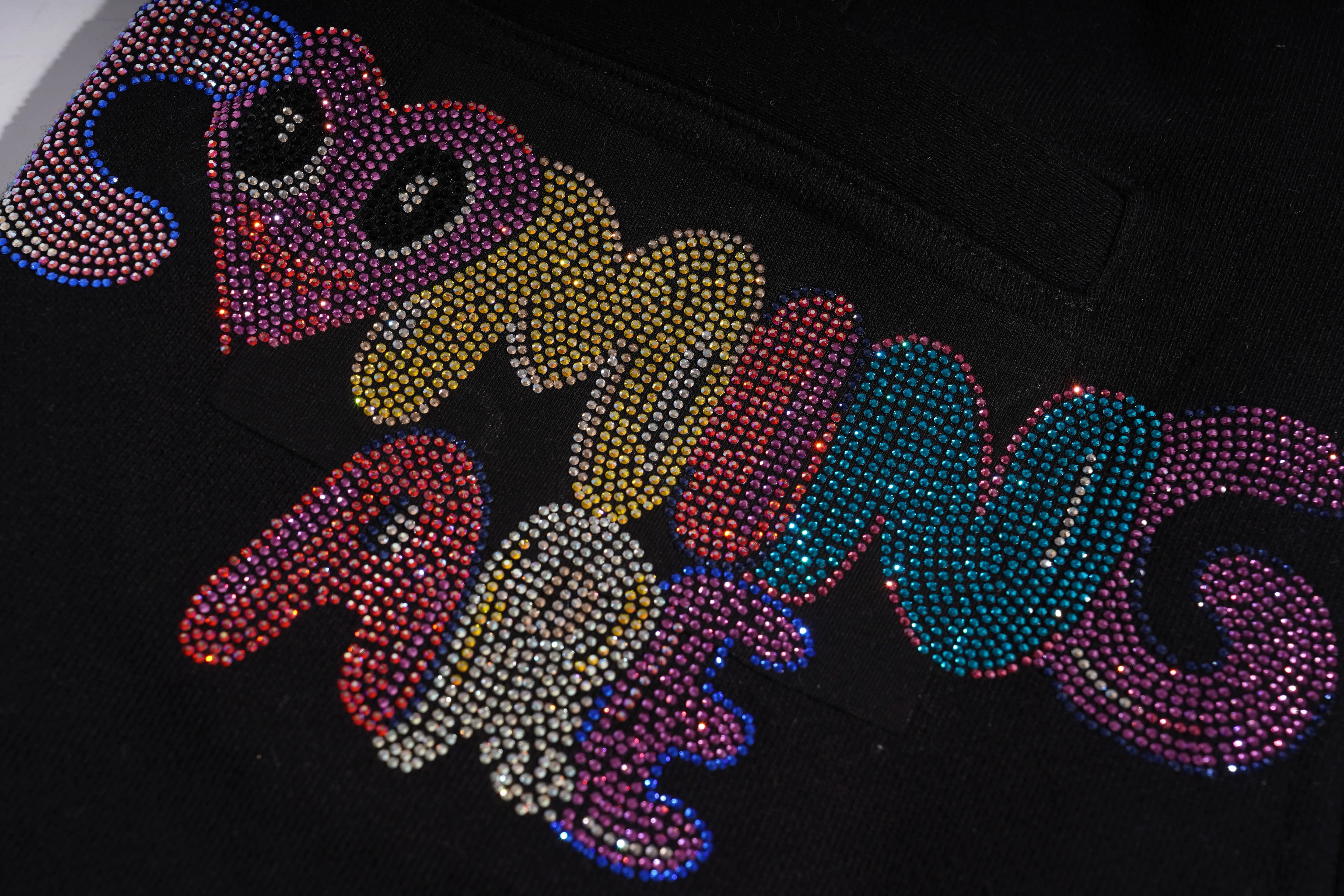 TCH Panda Rhinestone Black Jogger Pants Luxury Streetwear Brand Official Showcase