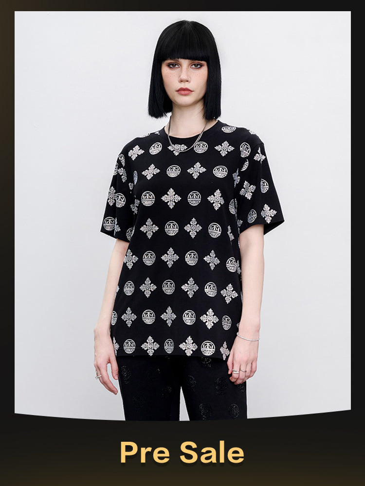 tch pre-sale logo rhinestone allover graphic t-shirt black HighEnd Luxury Streetwear Brand Official Showcase