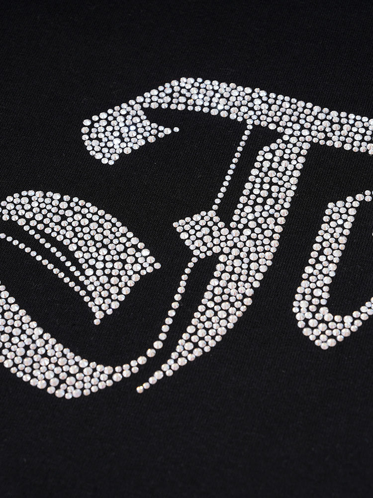tch presale rhinestone contrast lace t shirt dress black HighEnd Luxury Streetwear Brand Official Showcase