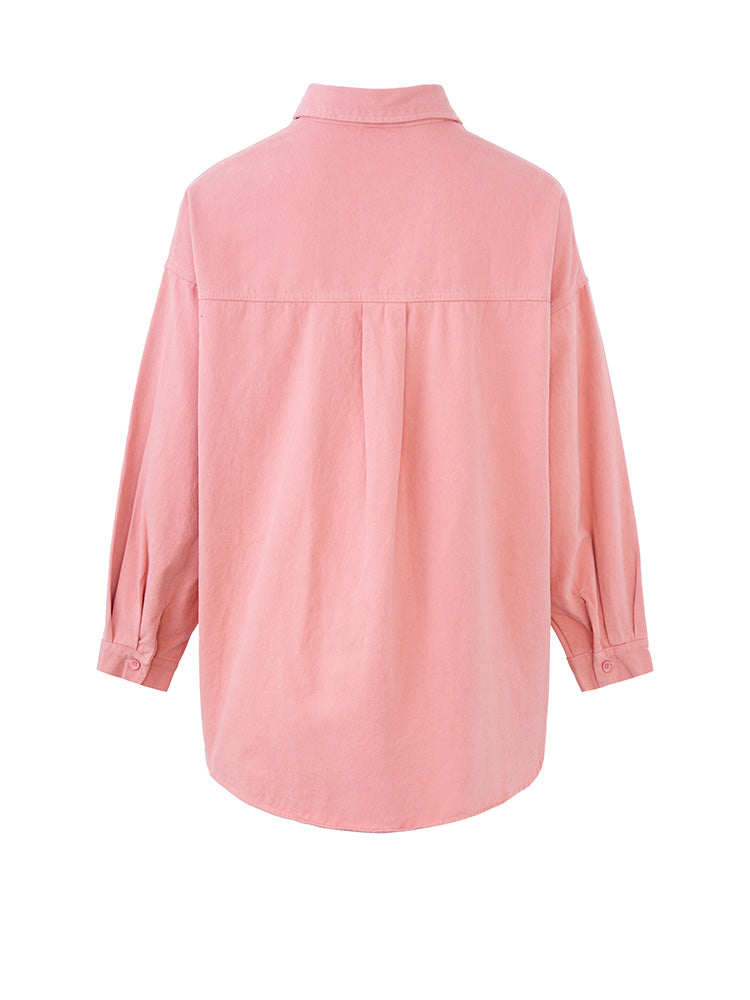 tch retro rhinestone bear button down shirt pink HighEnd Luxury Streetwear Brand Official Showcase