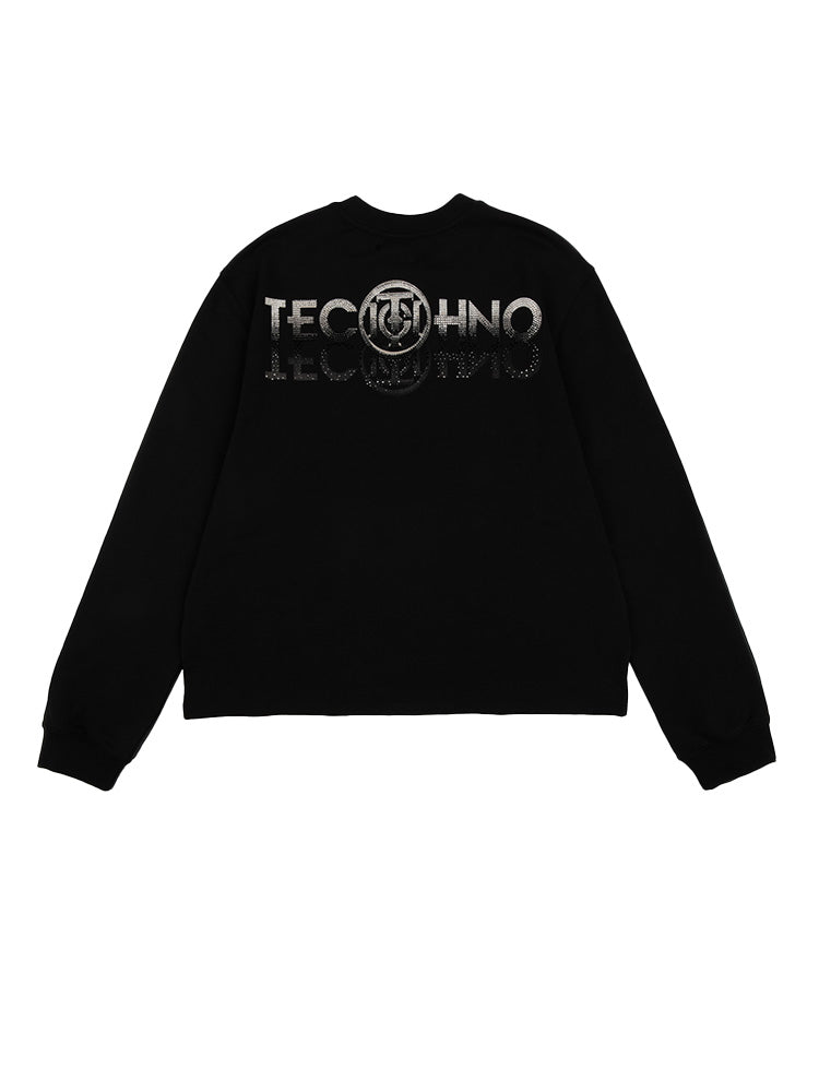 tch retro rhinestone unisex graphic pullover black HighEnd Luxury Streetwear Brand Official Showcase