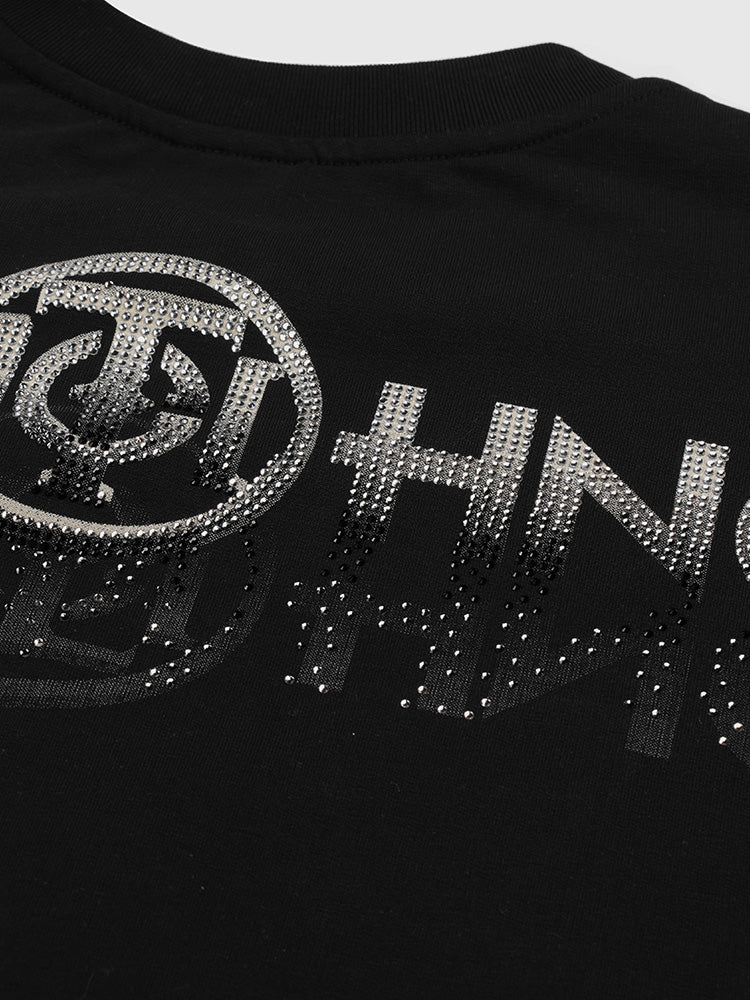 tch retro rhinestone unisex graphic pullover black HighEnd Luxury Streetwear Brand Official Showcase
