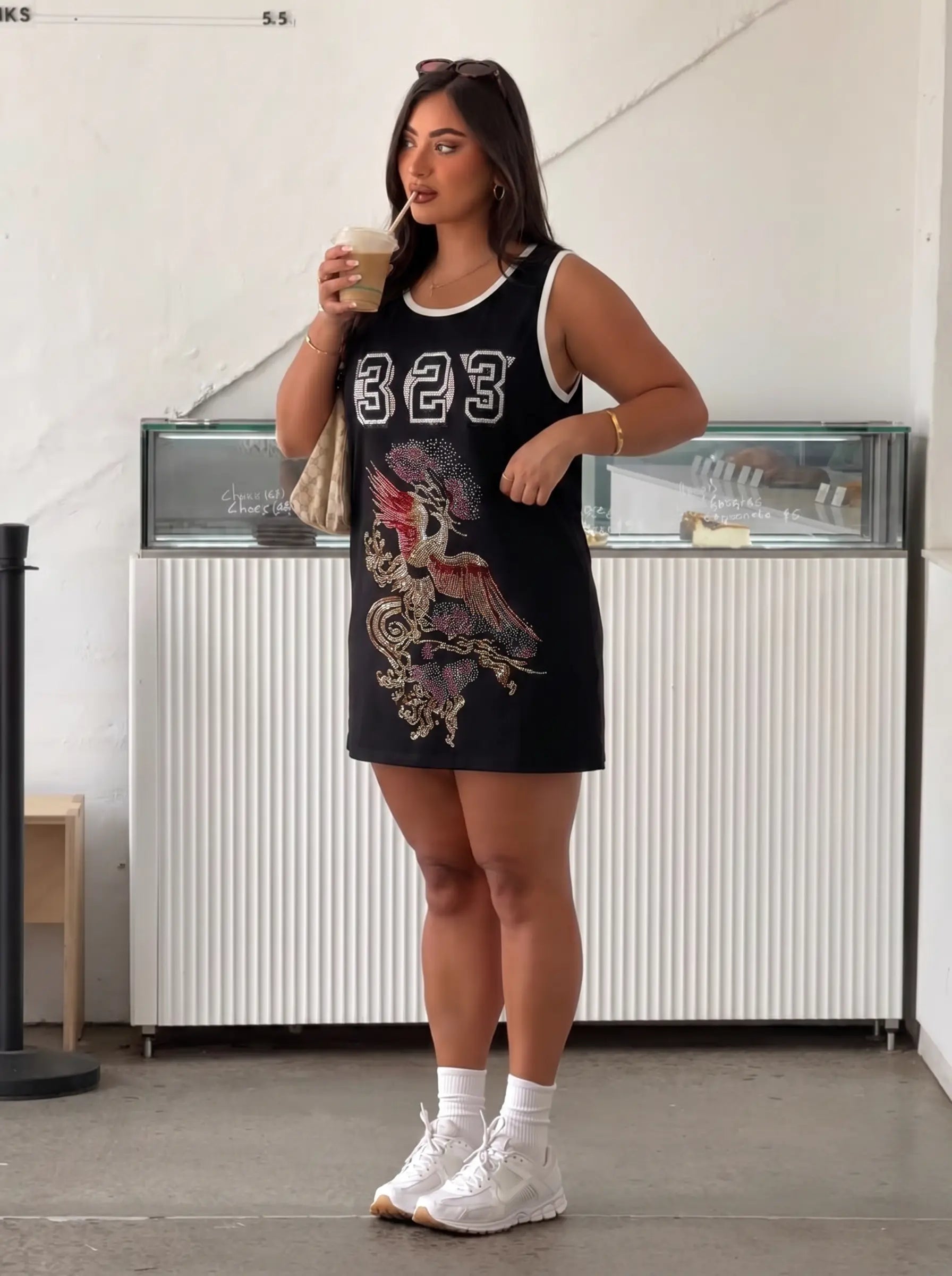 TCH Rhinestone 323 Graphic Phoenix Streetwear Tank Dress Luxury Streetwear Brand Official Showcase