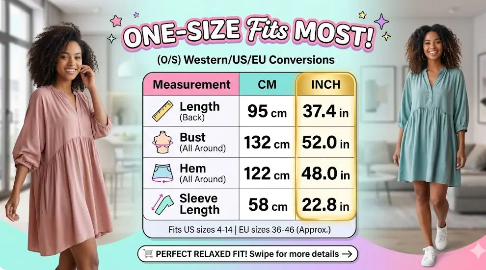 Measurement chart for a dress with two models wearing the dress in different colors. TCH Rhinestone Angel Wing Black Dress