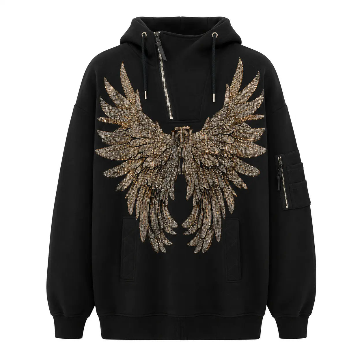 TCH Rhinestone Angel Wings Hoodie Luxury Streetwear Brand Official Showcase