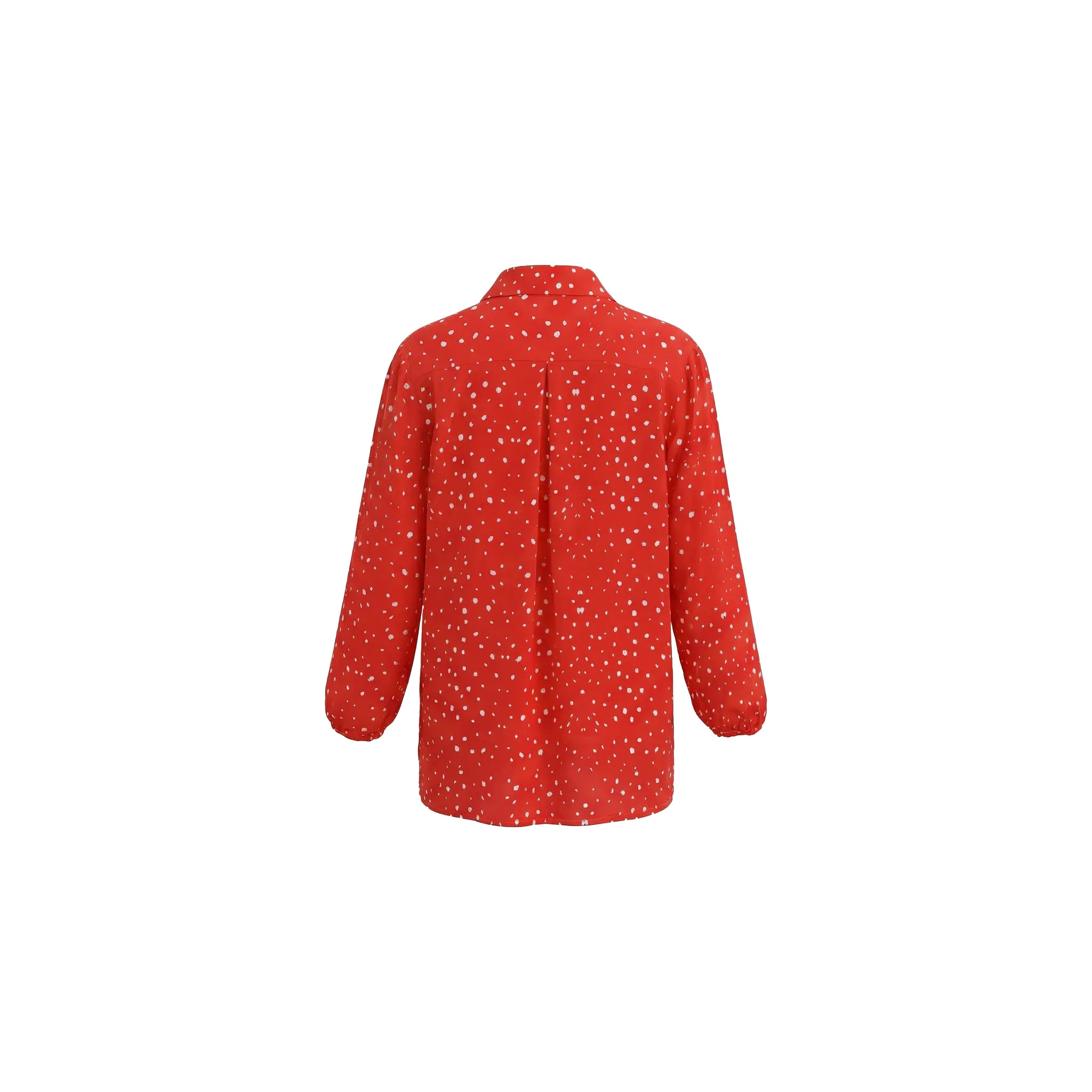 Red polka dot shirt on a white background, TCH Rhinestone Animal Polka Dot Shirt