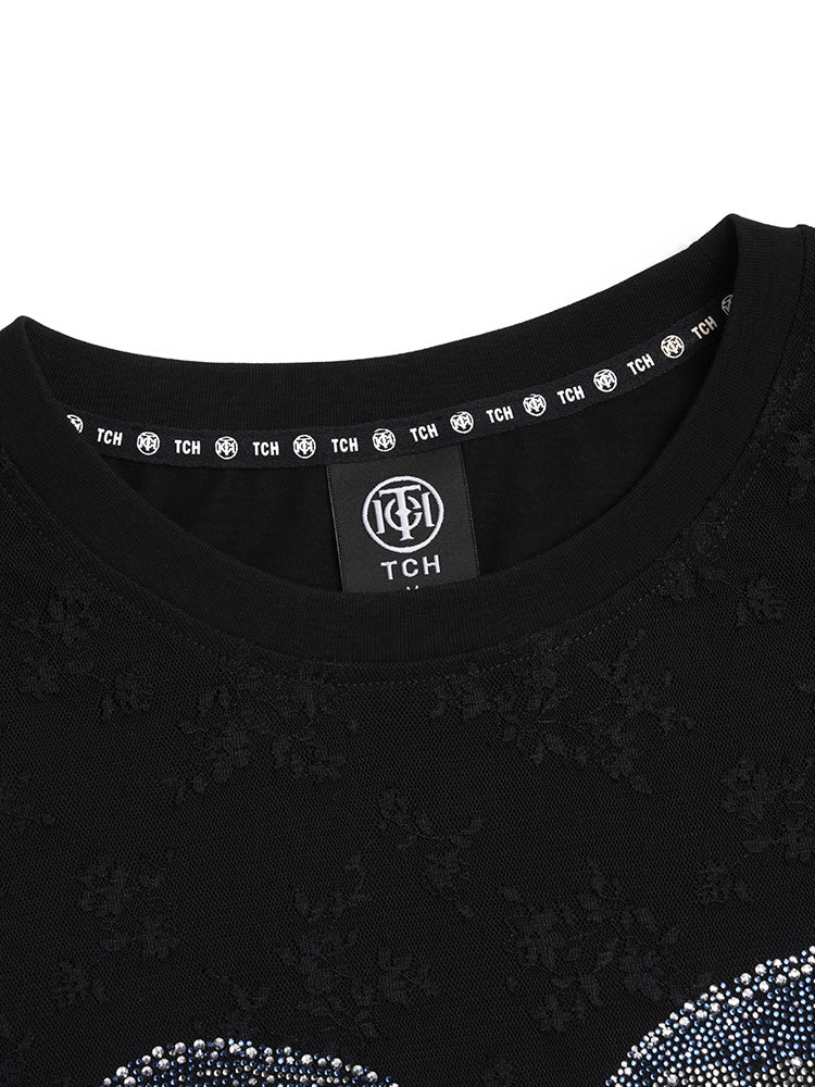 tch rhinestone bow lace tassel midi dress black HighEnd Luxury Streetwear Brand Official Showcase