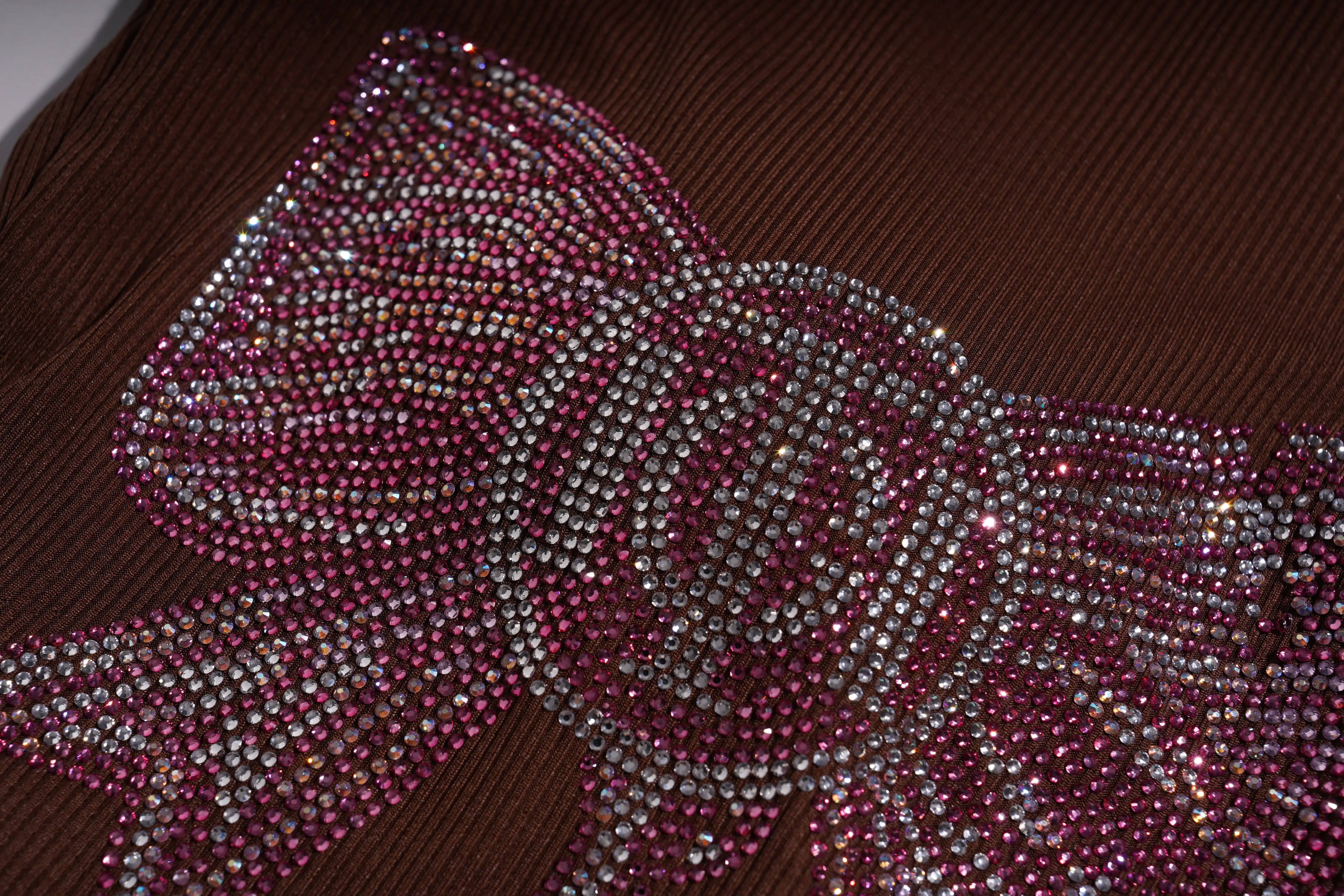 Close-up of a decorative bow with rhinestones on a brown background, TCH Rhinestone Butterfly Bow Tank Top