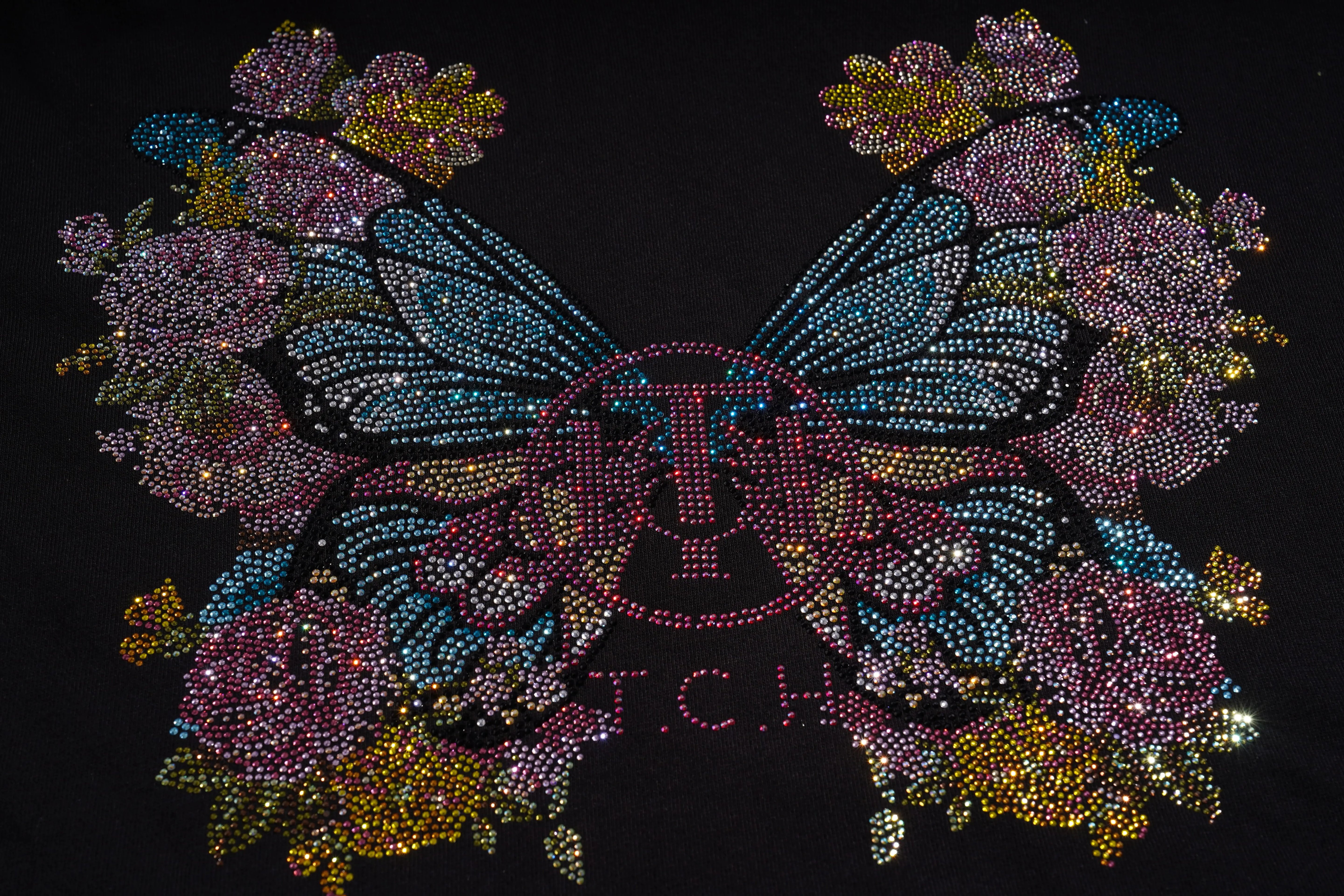 TCH Rhinestone Butterfly Elephant Hoodie Luxury Streetwear Brand Official Showcase