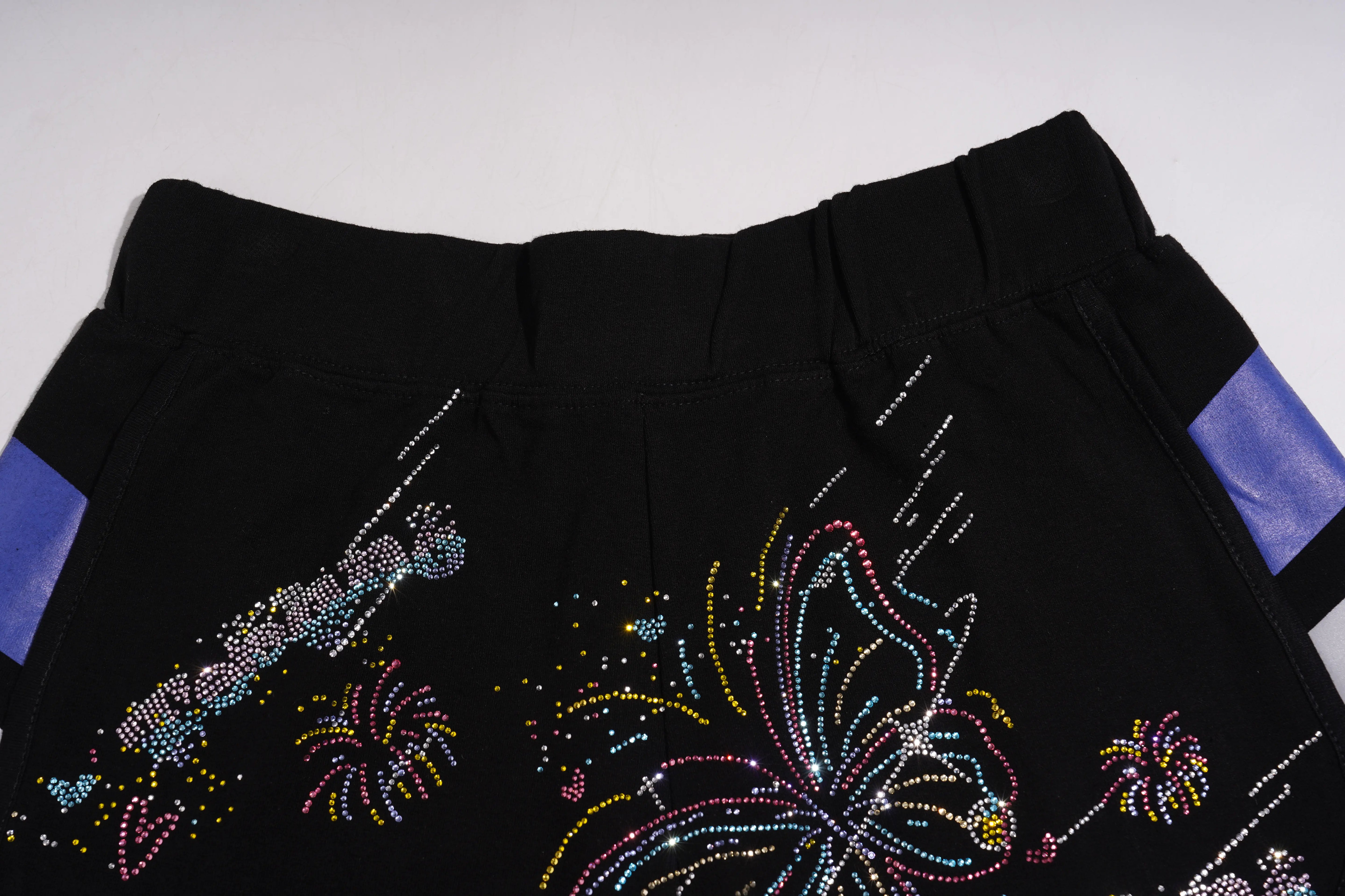 TCH Rhinestone Butterfly Firework Double-Layer Sport Shorts Luxury Streetwear Brand Official Showcase