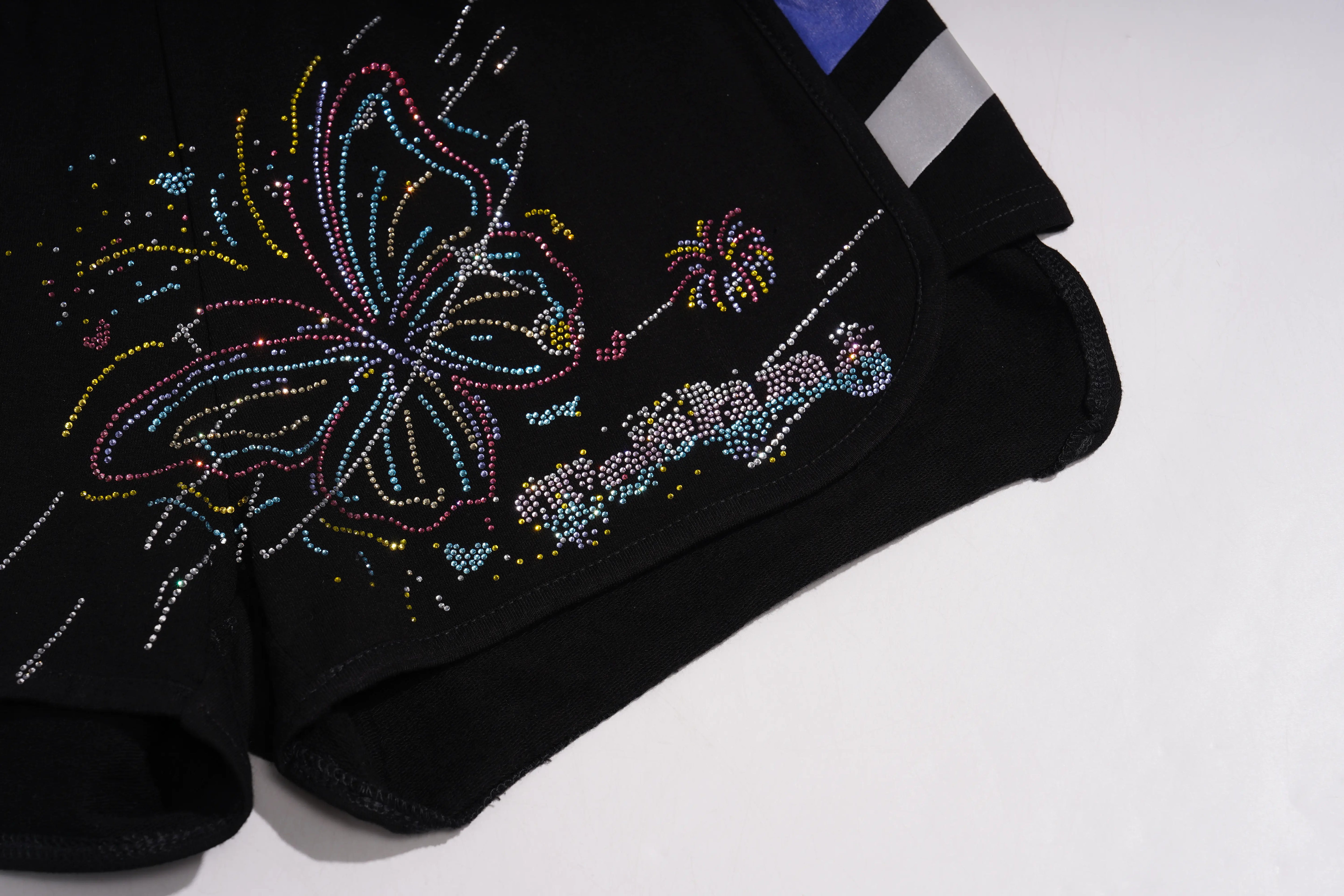 TCH Rhinestone Butterfly Firework Double-Layer Sport Shorts Luxury Streetwear Brand Official Showcase