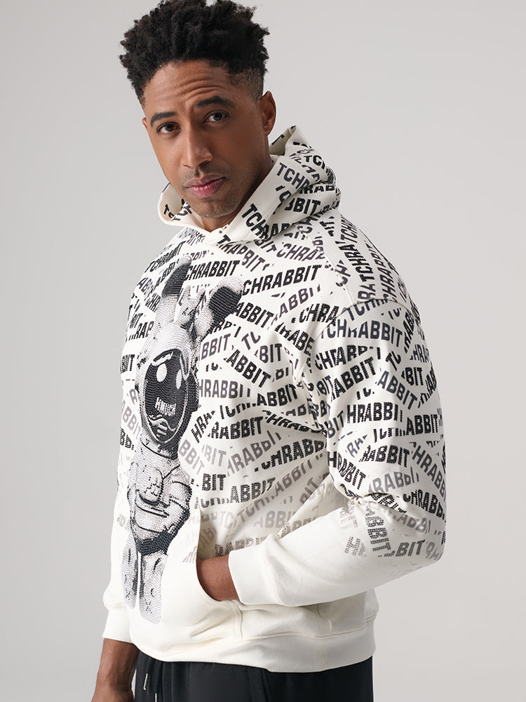 TCH Rhinestone Cartoon Pullover Hoodie white HighEnd Luxury Streetwear Brand Official Showcase