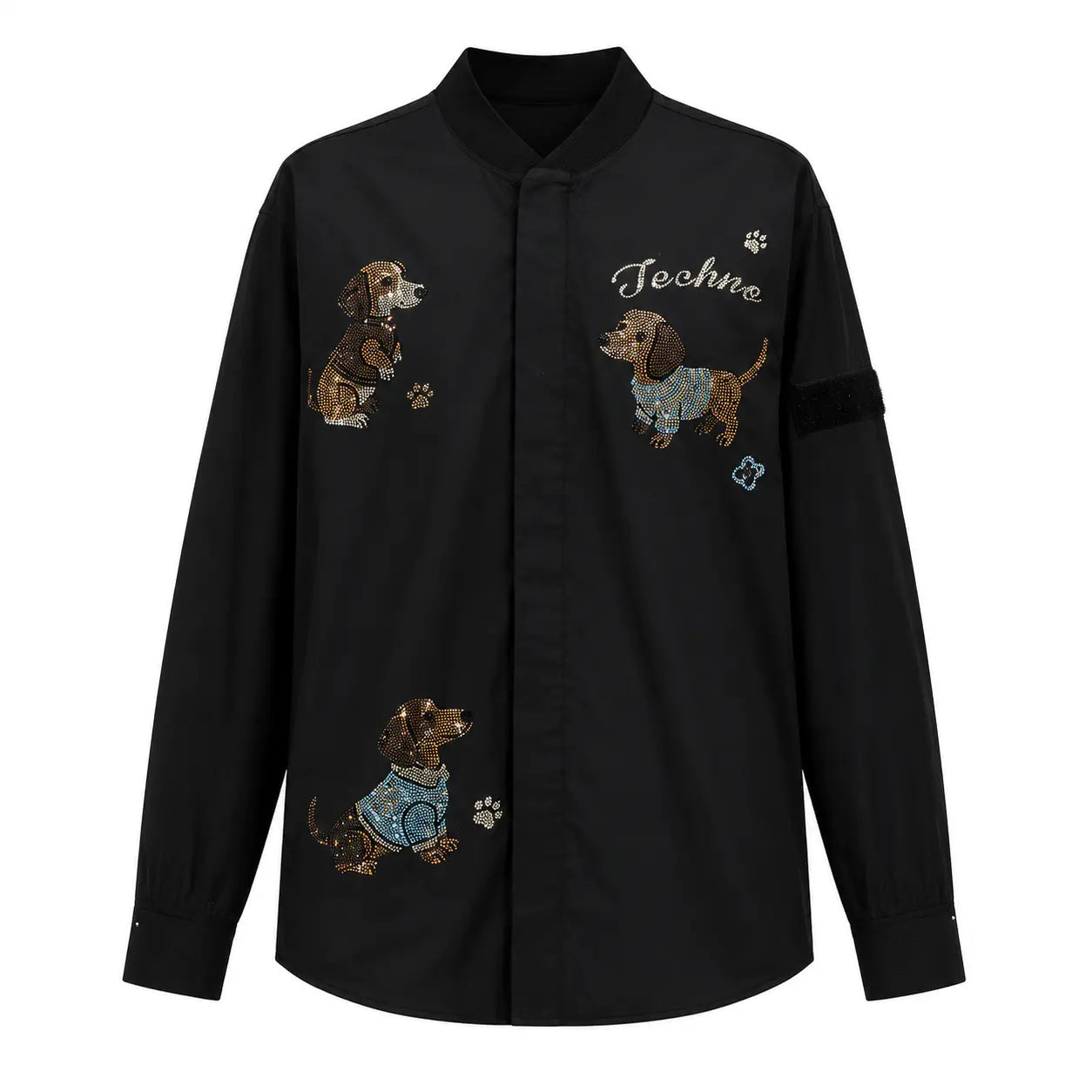 TCH Rhinestone Dachshund Shirt Jacket TCH Rhinestone Dachshund Shirt Jacket
