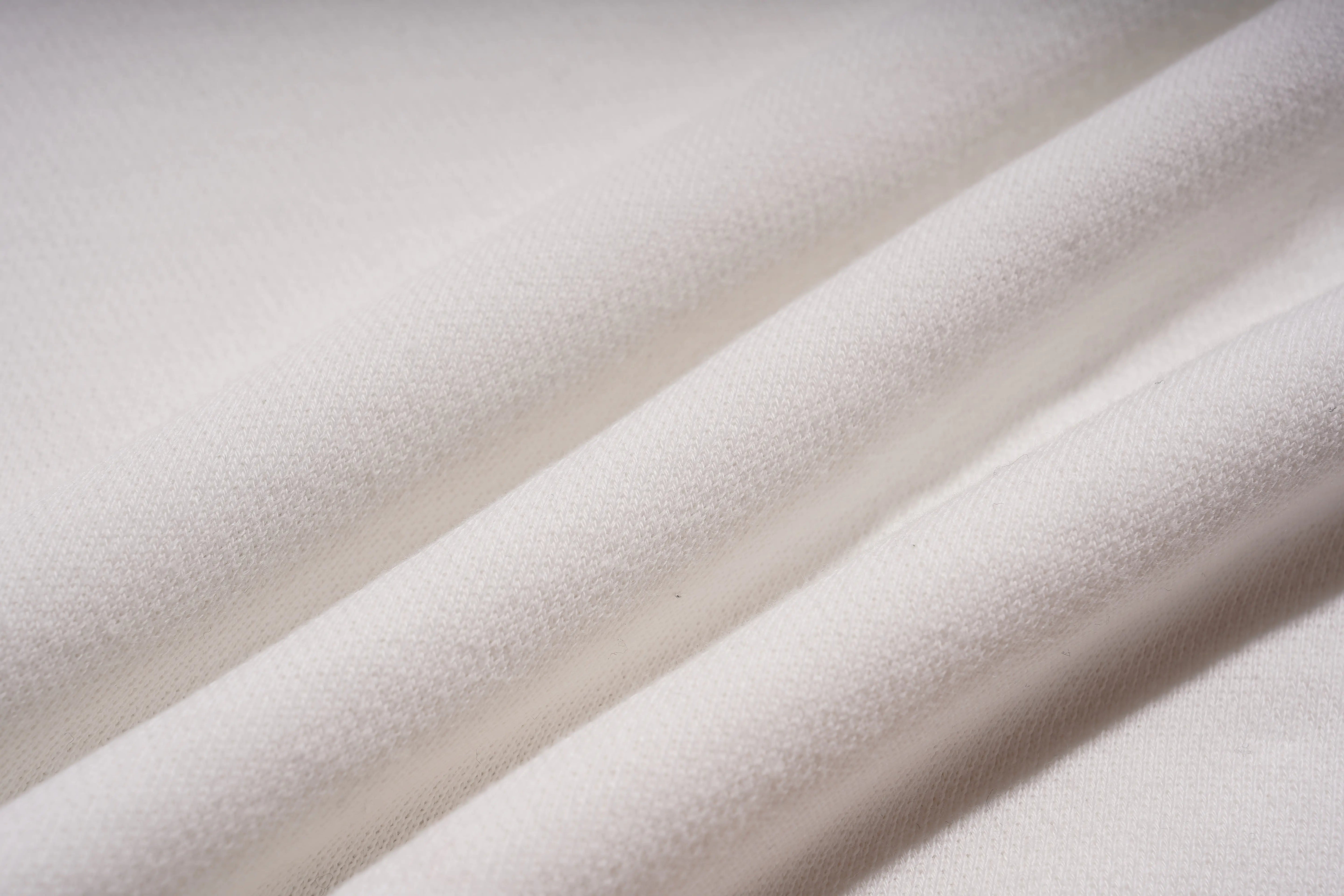 Close-up of textured white fabric