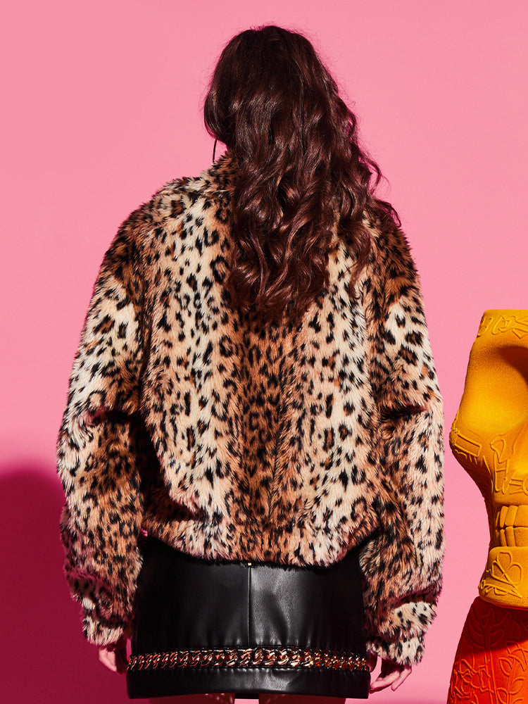 tch rhinestone faux fur leopard coat leopardprint HighEnd Luxury Streetwear Brand Official Showcase