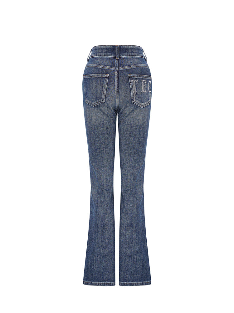 tch rhinestone galaxy gradient flare jeans blue HighEnd Luxury Streetwear Brand Official Showcase