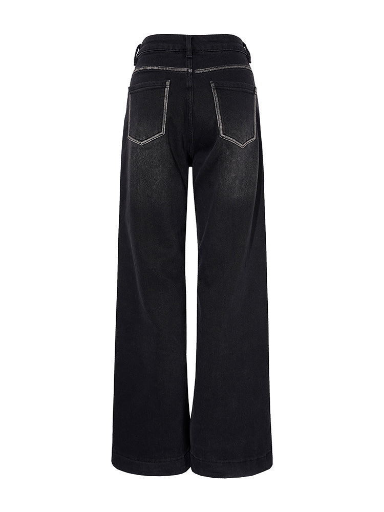 tch rhinestone galaxy party wide leg jeans black HighEnd Luxury Streetwear Brand Official Showcase