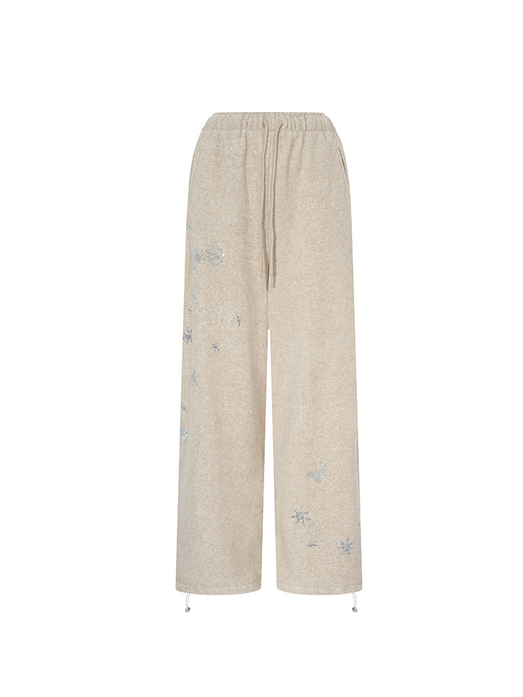 tch rhinestone galaxy thickened lounge pants khaki1 HighEnd Luxury Streetwear Brand Official Showcase