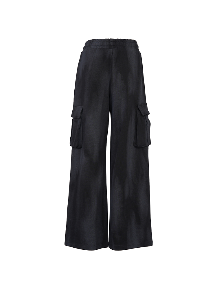tch rhinestone graphic wide leg cargo pants black HighEnd Luxury Streetwear Brand Official Showcase
