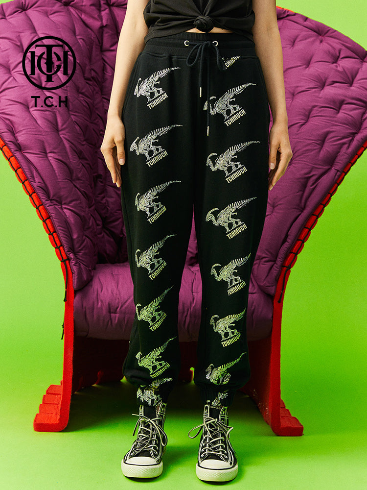 tch rhinestone graphics joggers pants black HighEnd Luxury Streetwear Brand Official Showcase