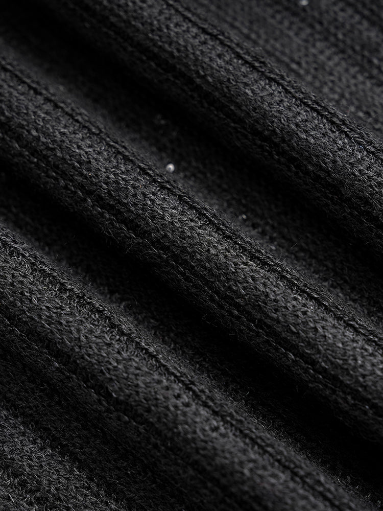 tch rhinestone labubu button sparkle knit cardigan black HighEnd Luxury Streetwear Brand Official Showcase
