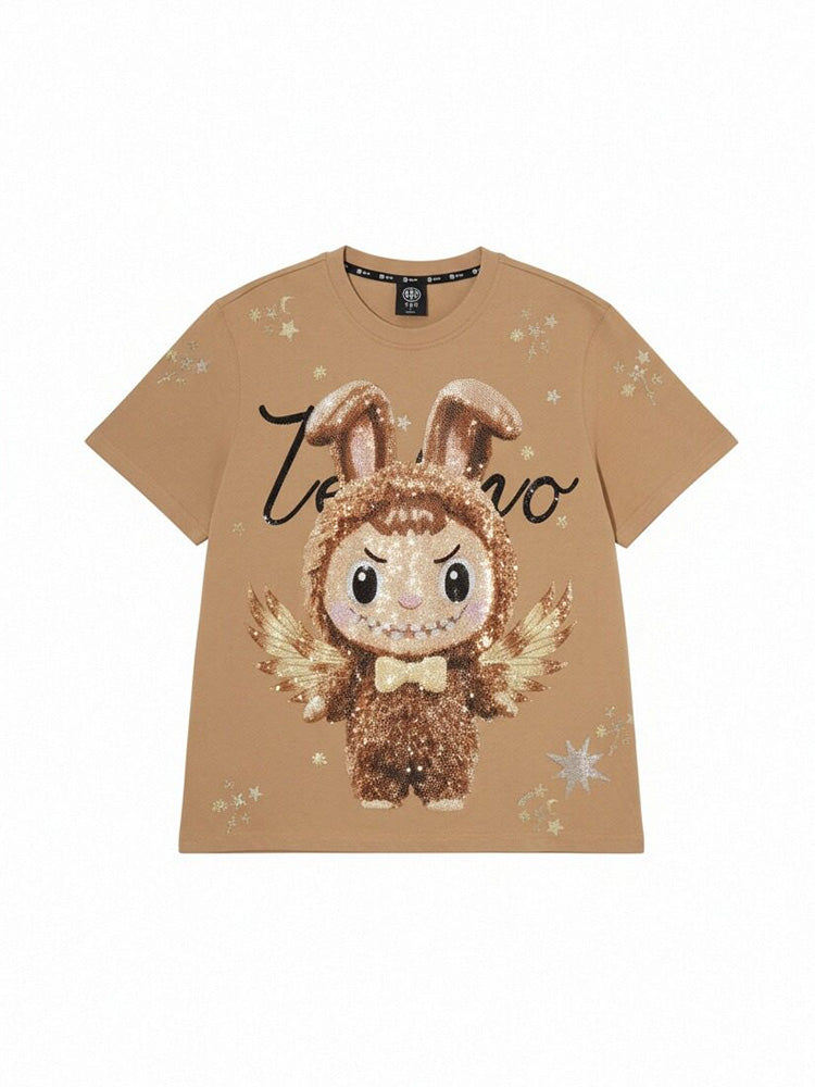 TCH Rhinestone LABUBU Graphic T-Shirt-5