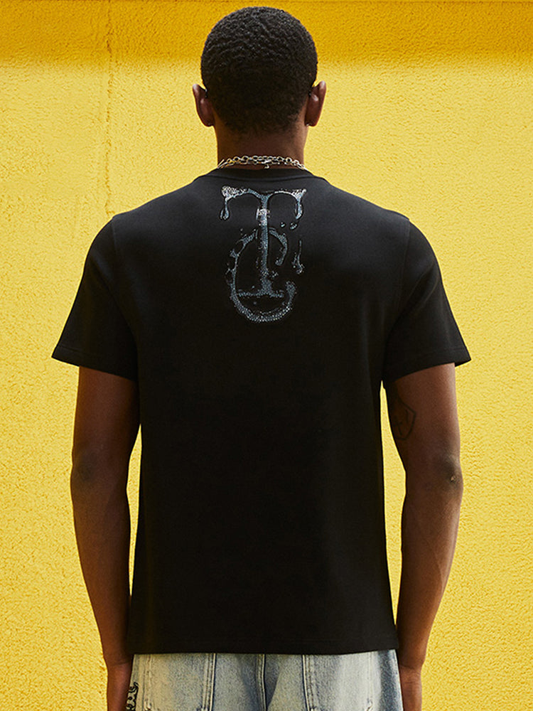 tch rhinestone leopard short sleeve t shirt black HighEnd Luxury Streetwear Brand Official Showcase