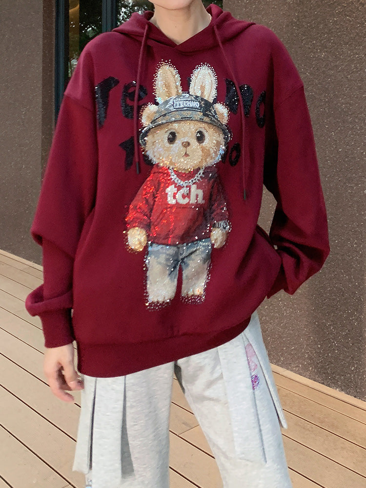 TCH Rhinestone Oversized Graphic Y2K Hoodies-3