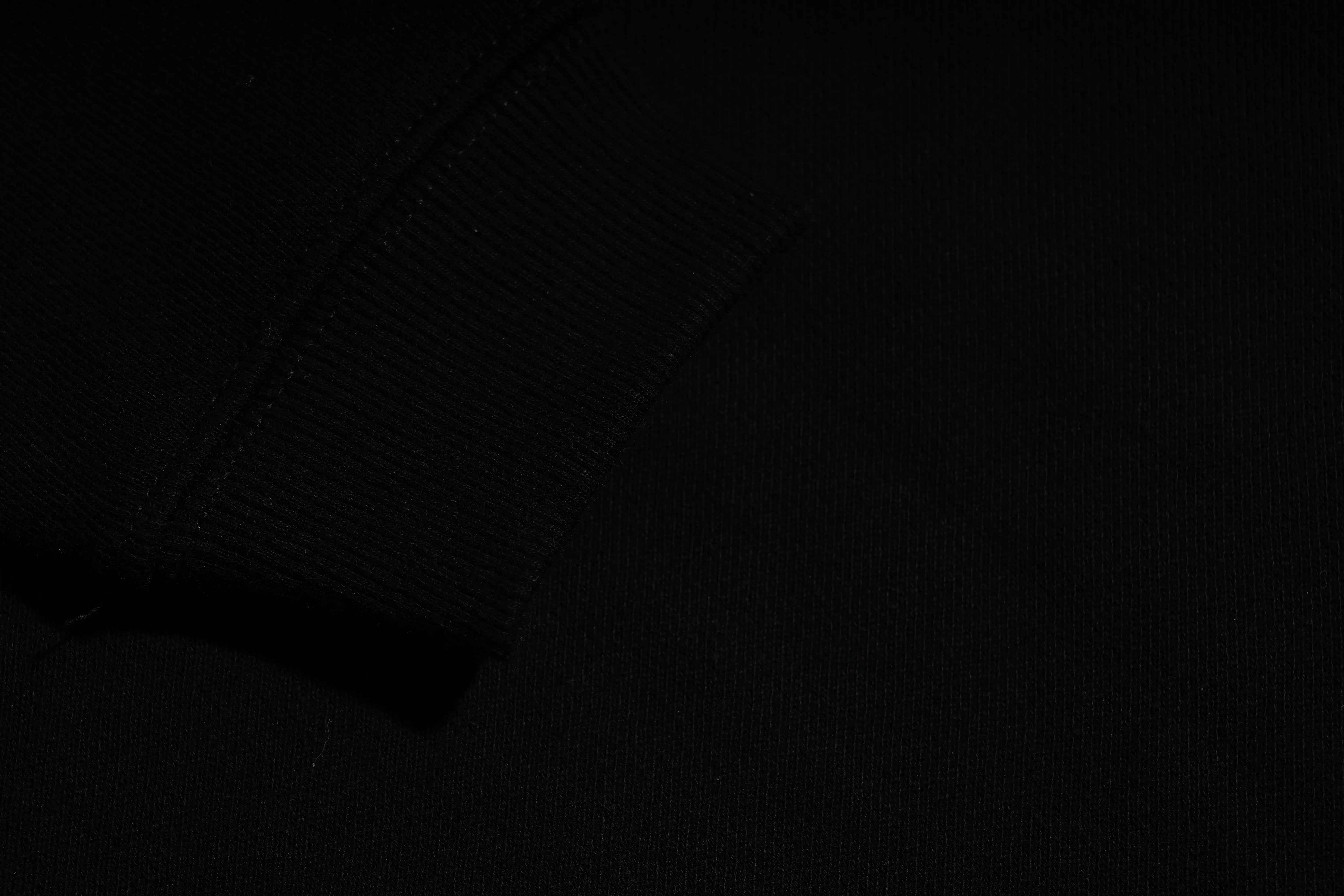 Solid black color swatch, TCH Rhinestone Pink Bear Skull Sleeve Sweatshirt