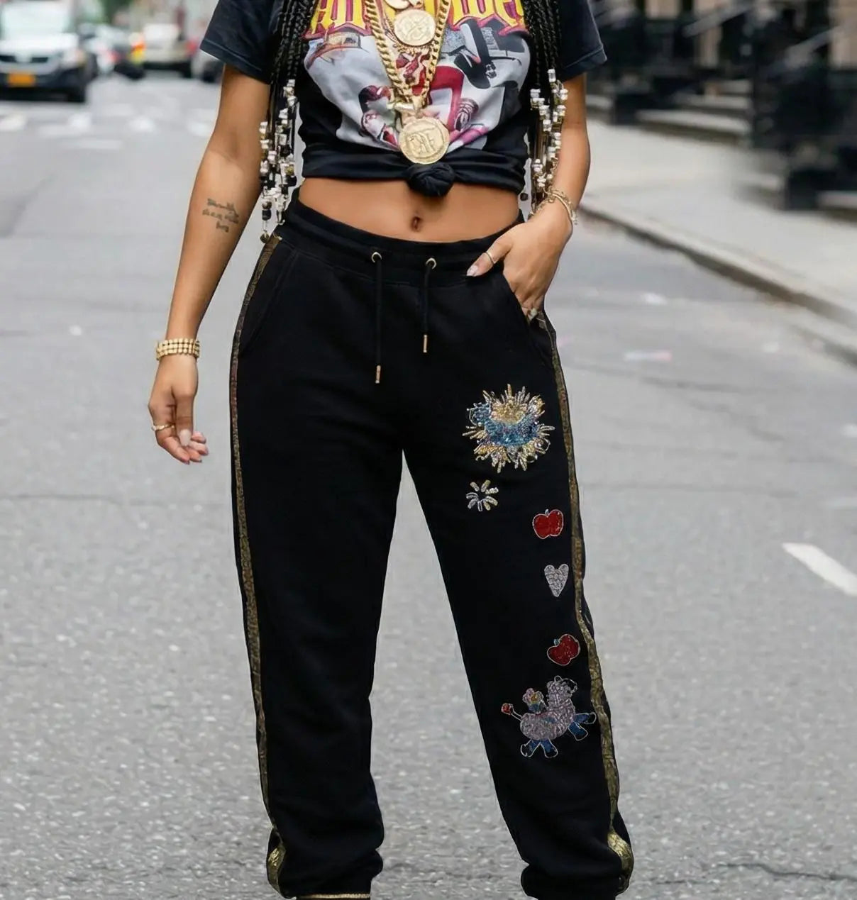 TCH Rhinestone Pony Fantasy Jogger Pants Luxury Streetwear Brand Official Showcase