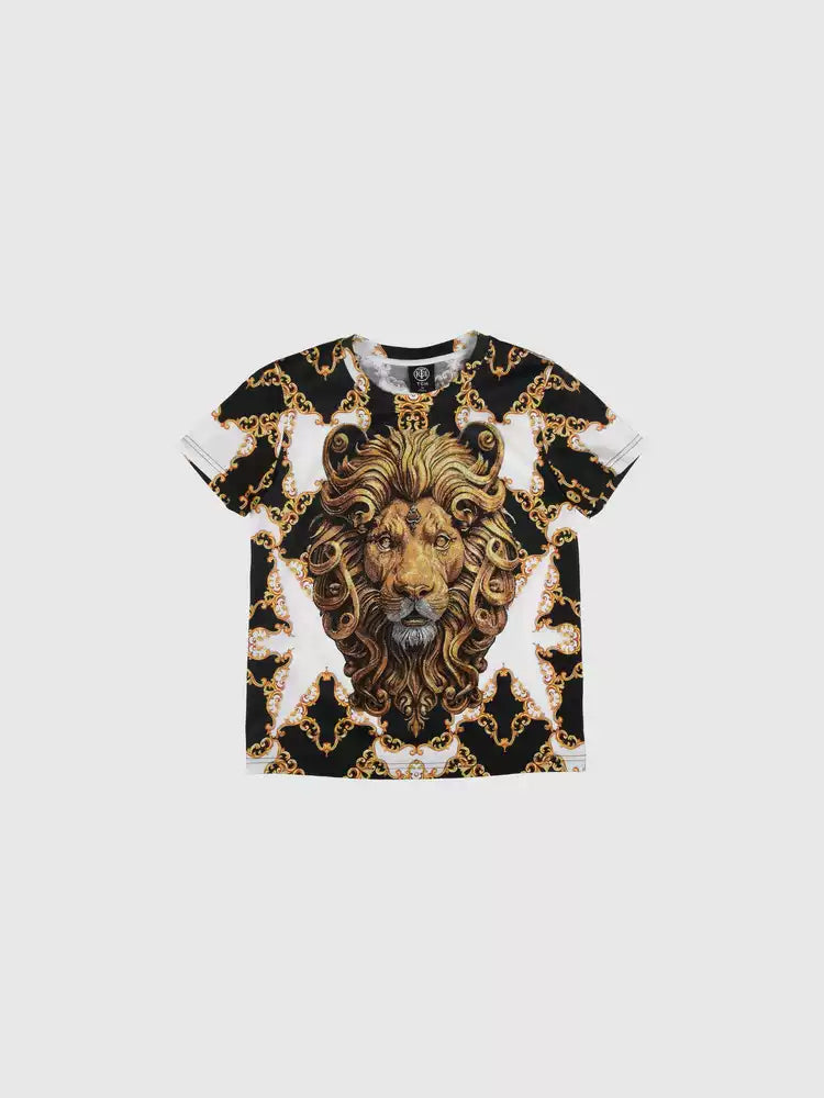 tch rhinestone royal studded lion tee top whitegold HighEnd Luxury Streetwear Brand Official Showcase
