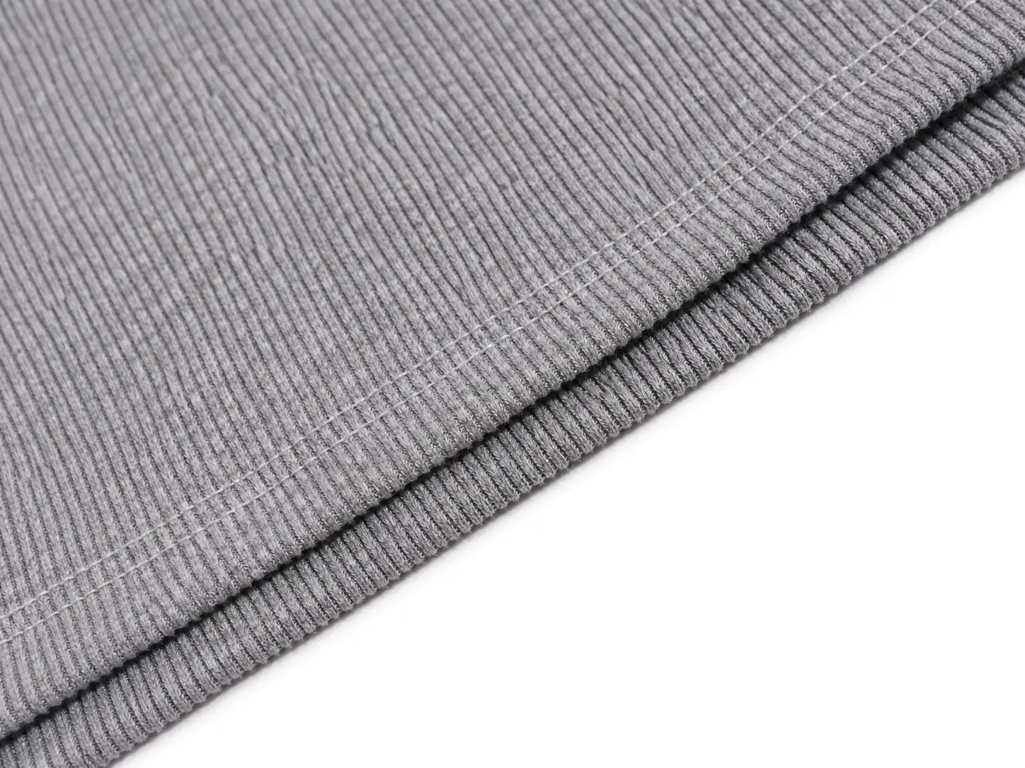 Close-up of gray textured fabric on a white background, TCH Rhinestone Signature Ribbed Tank Top