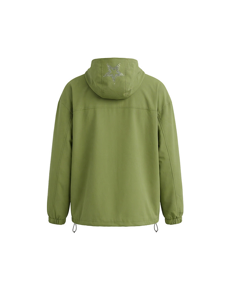 TCH Rhinestone Star Windbreaker Hooded Jacket-7
