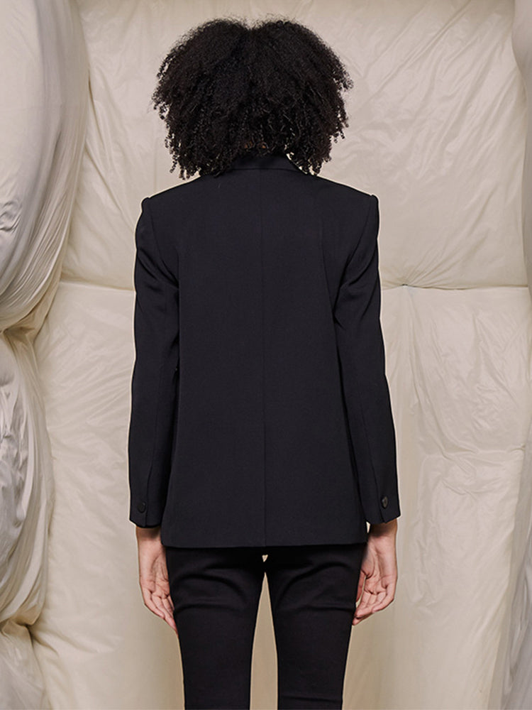 tch rhinestone straight textured blazer black HighEnd Luxury Streetwear Brand Official Showcase