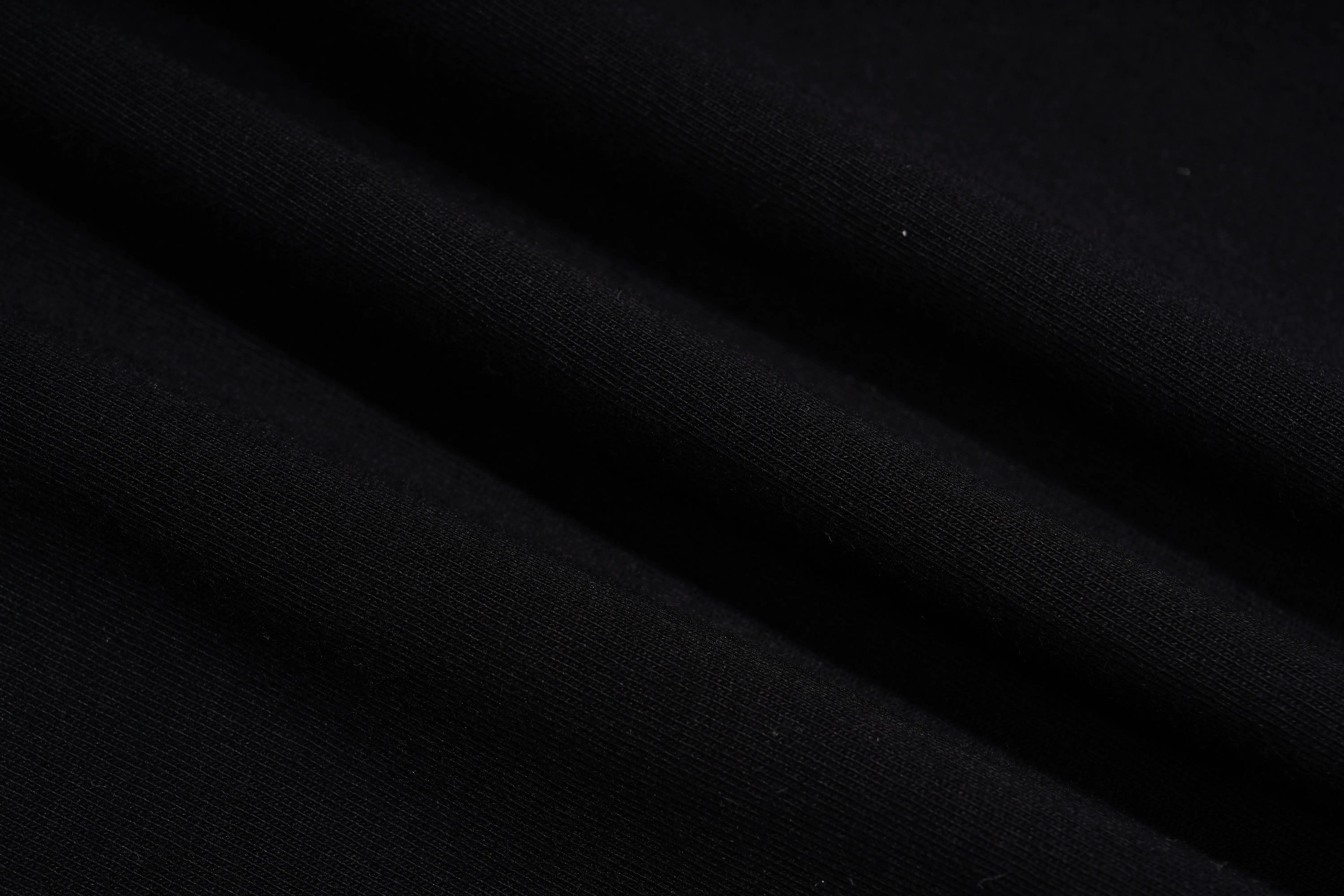 Close-up of black fabric texture, TCH Rhinestone Teddy Bear Bouquet Black T-Shirt