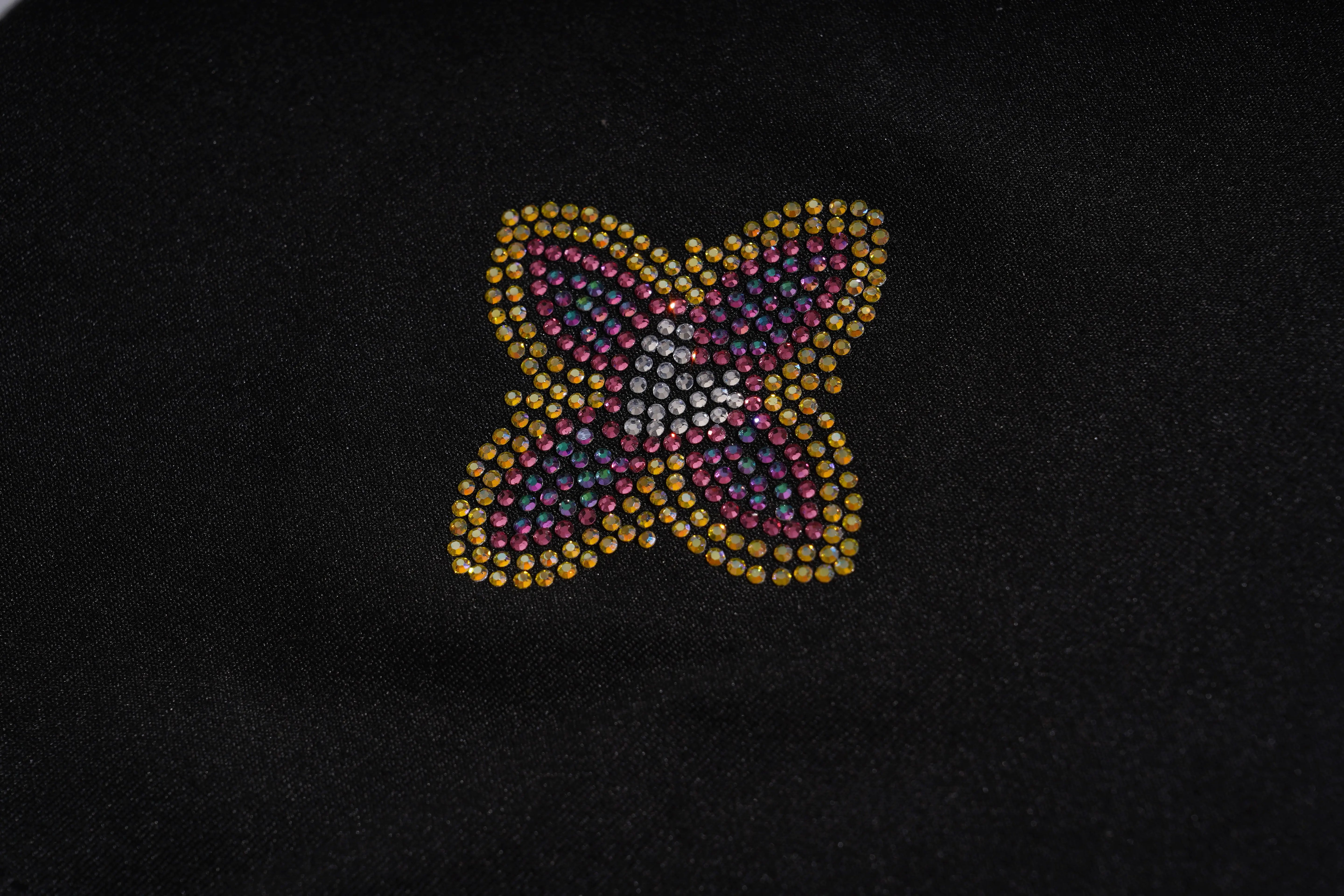 TCH Rhinestone Teddy Bow Wrap Crop Top Luxury Streetwear Brand Official Showcase