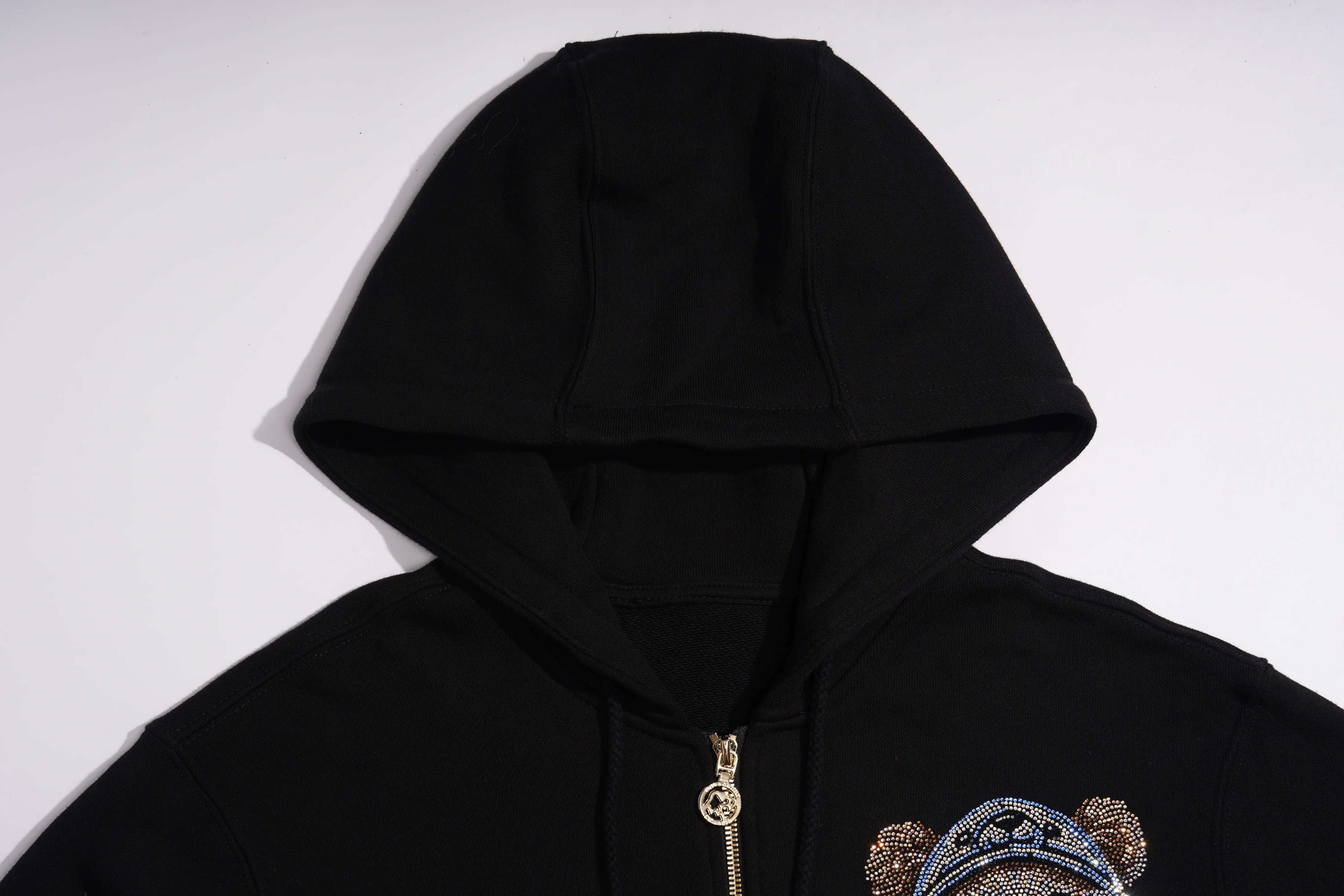 TCH Rhinestone Teddy Zip Hoodie Luxury Streetwear Brand Official Showcase