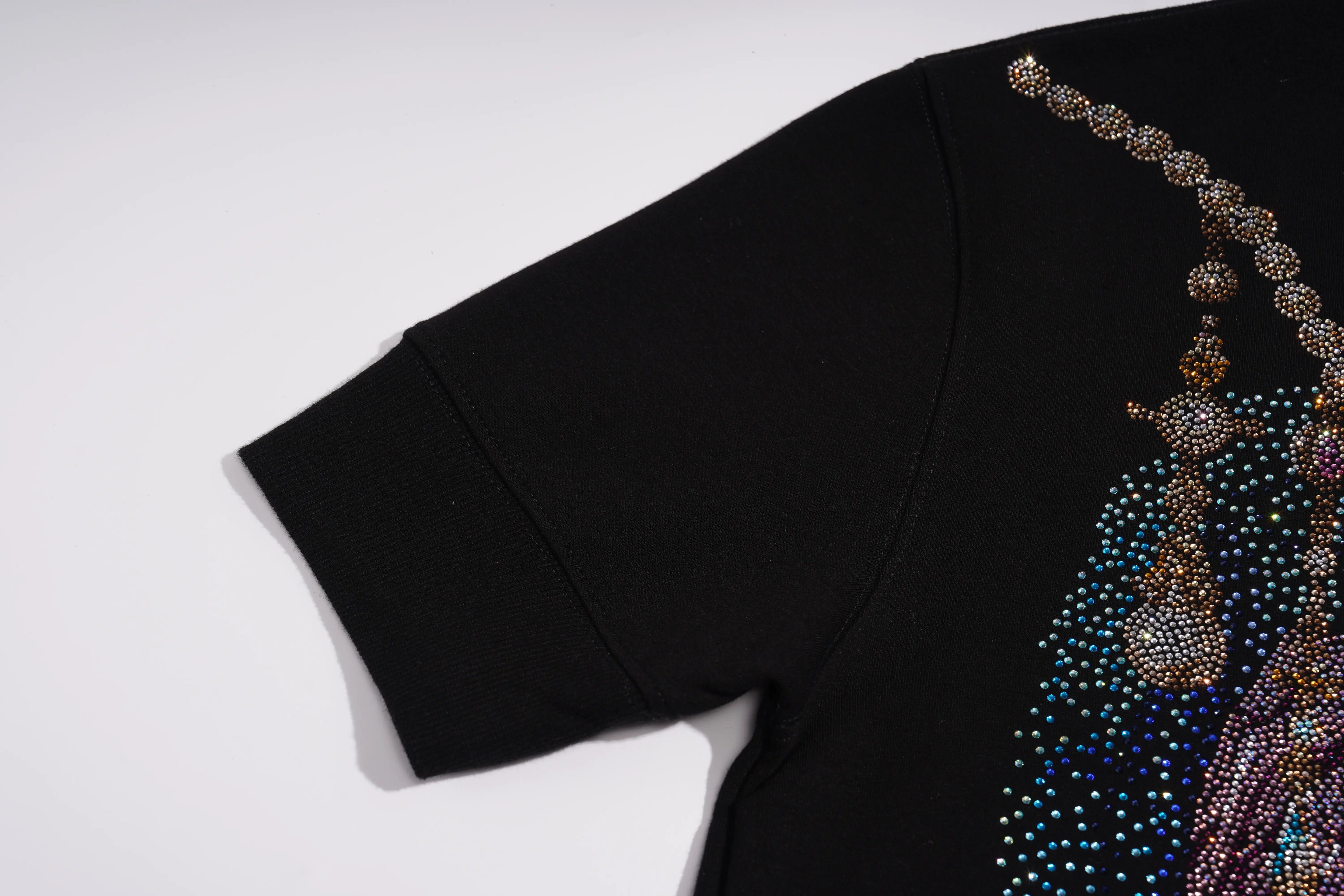 TCH Rhinestone Wing Necklace Graphic Black Mini Dress Luxury Streetwear Brand Official Showcase