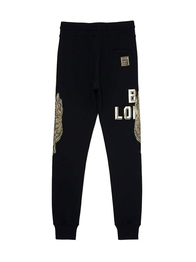 tch rhinestone winged street joggers black HighEnd Luxury Streetwear Brand Official Showcase