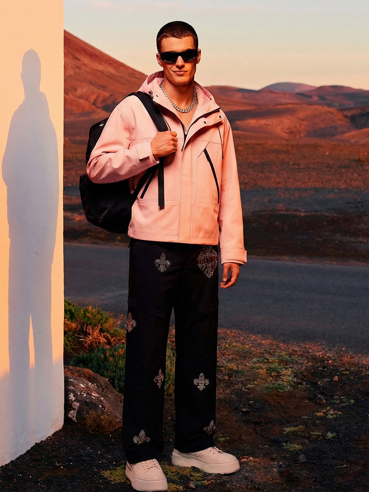 TCH Rhinestone Wings Pink Windbreaker Jacket-1