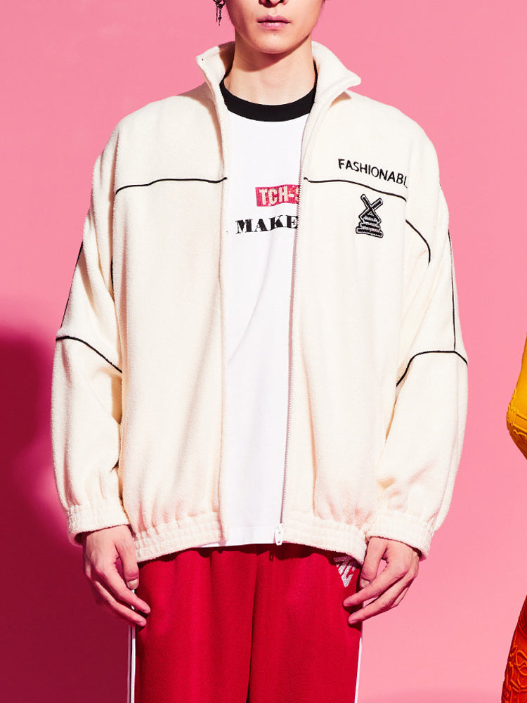 tch rhinestone zip sweatershirt jacket beige HighEnd Luxury Streetwear Brand Official Showcase